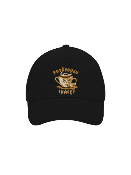Potřebuju kafe kšiltovka baseballka Black