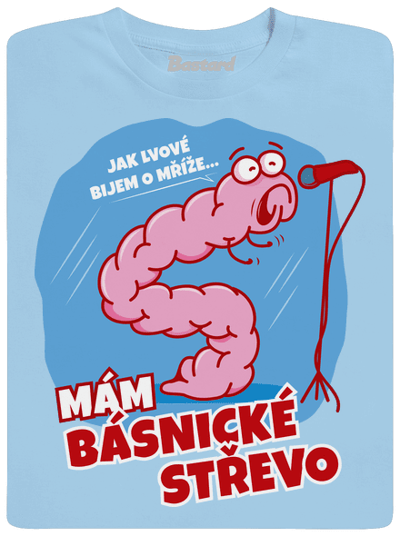 Básnické střevo pánské tričko Sky Blue