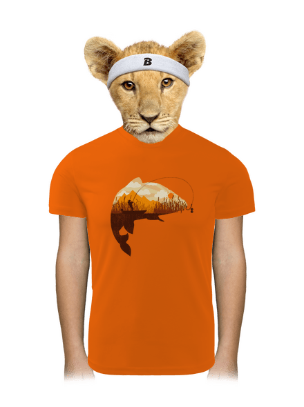 Kapitální úlovek dětské sportovní tričko Neon Orange