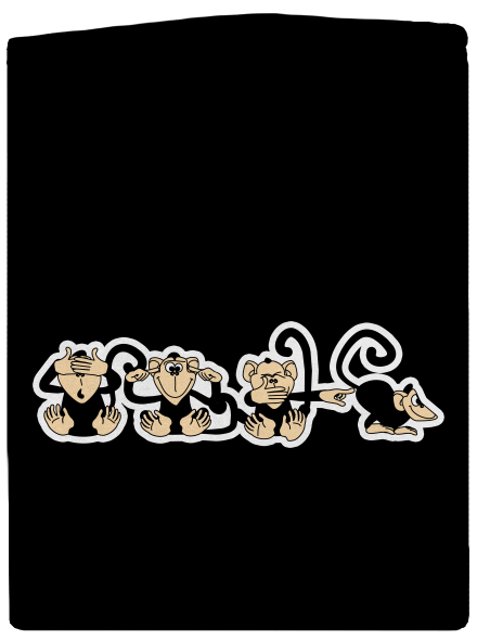 Opice dámská mikina na zip Black