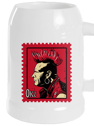 Známka punku půllitr White