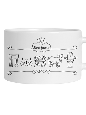 Kozí farma hrnek makronka White