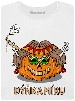 Dýňka míru dámské tričko s lemem White