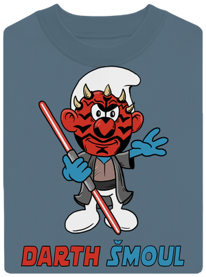Darth Šmoul unisex mikina bez kapuce Nordic Blue