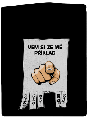 Vem si ze mě příklad pánská mikina na zip Black