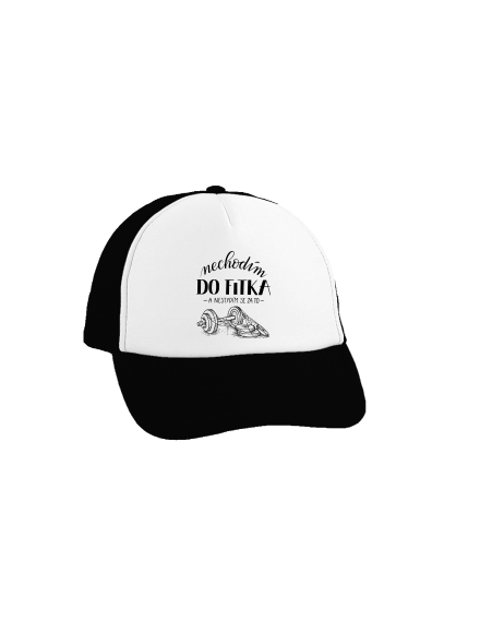 B12: Nechodim do fitka kšiltovka truckerka Black cap