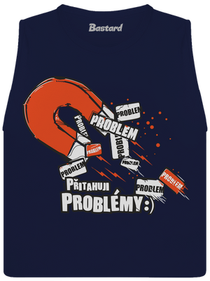 Magnet na problémy dámské tílko volné Navy