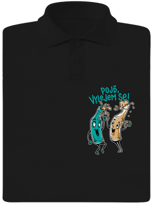 Vylitý pánská polokošile Black