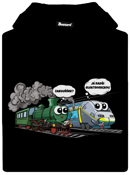 Zakouříme? pánská mikina klokanka Black