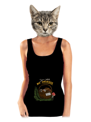 Na houbách dámské tílko klasické Black