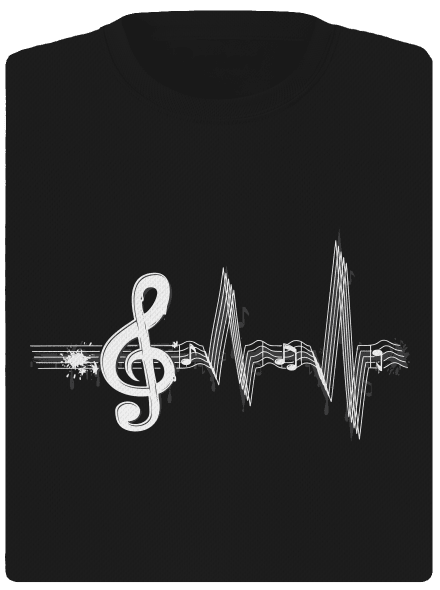 Žiju muzikou dámské sportovní tričko Black