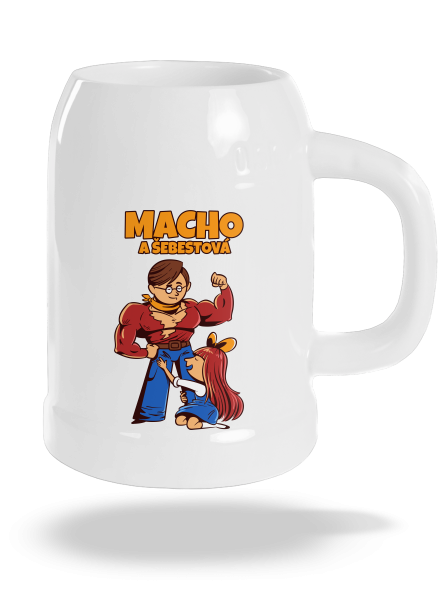 Macho a Šebestová půllitr White