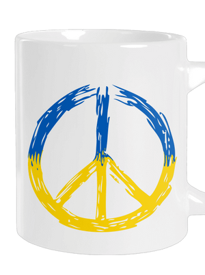 Ukrajina - Peace velký hrnek White