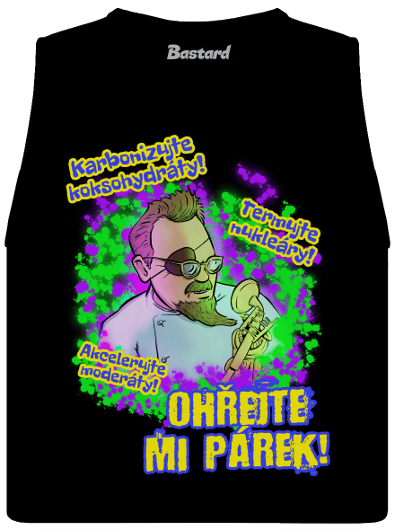 Ohřejte mi párek dámské tílko volné Black