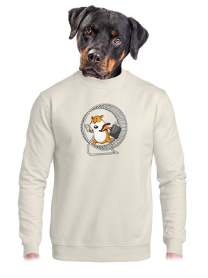 V jednom kole unisex mikina bez kapuce Off White