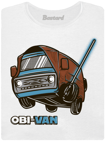 Obi-Van dámské tričko s lemem White