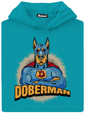 Doberman dětská mikina klokanka Hawaiian Blue