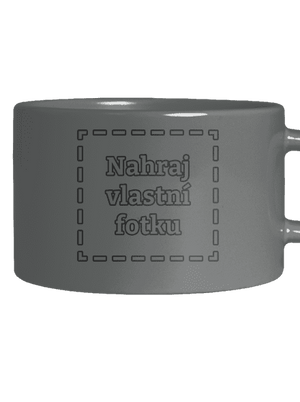 Vlastní potisk hrnek makronka Grey Macaron