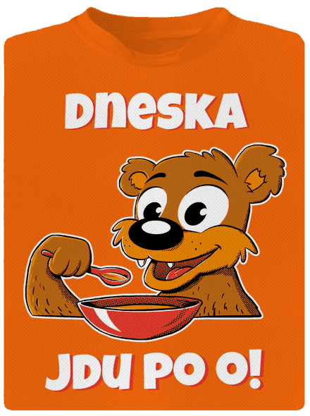 Dneska jdu po o dětské sportovní tričko Neon Orange