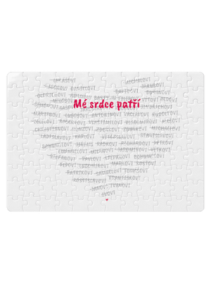 Mé srdce patří puzzle White