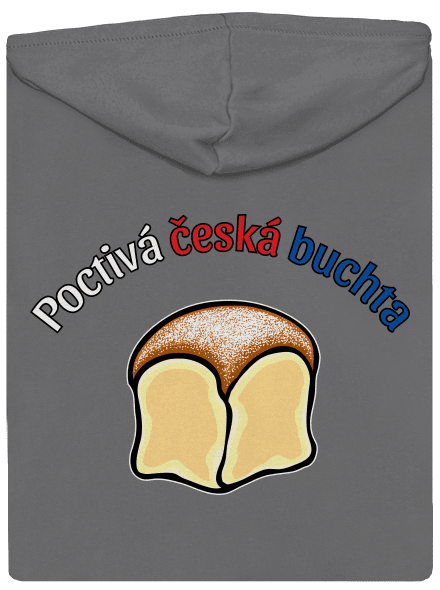 Poctivá buchta a klobása dámská mikina na zip Steel Gray