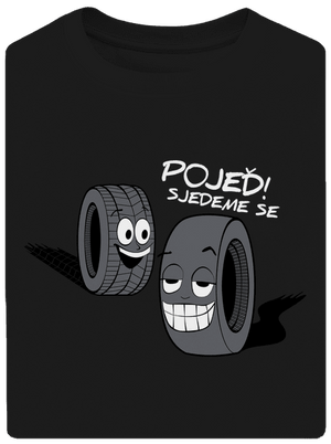 Pneumatiky unisex tričko oversized Black
