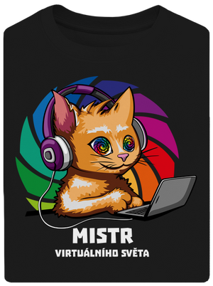Mistr virtuálního světa unisex tričko oversized Black