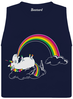 Tajemství duhy dámské tílko volné Navy