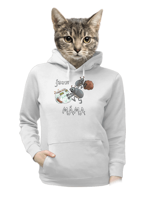 Jsem táta a máma dámská mikina klokanka White