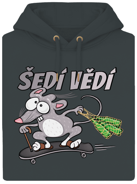 Šedí vědí - myšák unisex mikina premium Charcoal