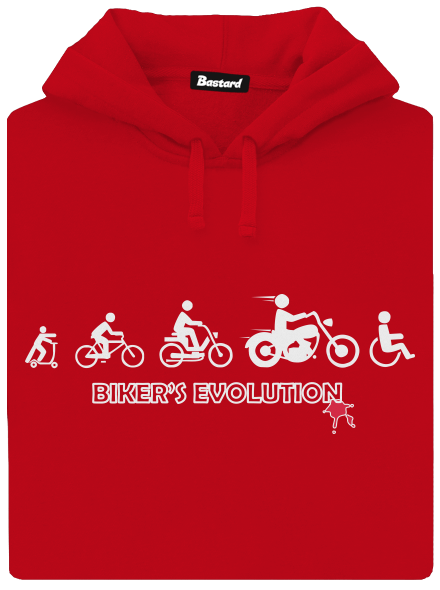 Bikers evolution pánská mikina klokanka Red