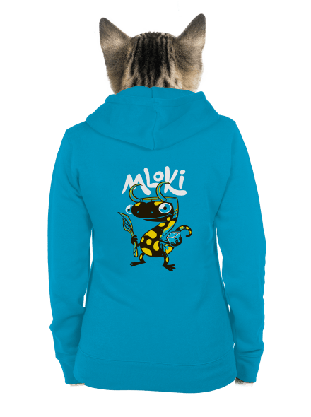 mLoki dámská mikina na zip Blue Atol