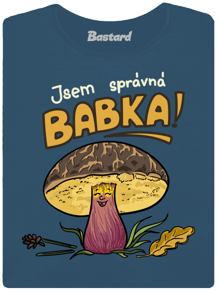 Babka a hříbeček dámské tričko premium Petrol Blue