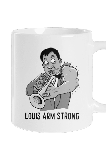 Louis Armstrong klasický hrnek White