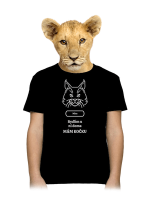 Nemůžu, mám kočku dětské tričko Black