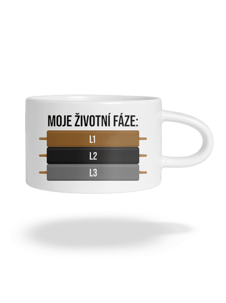 Moje životní fáze hrnek makronka White