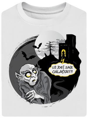 Nosferatu unisex tričko oversized White