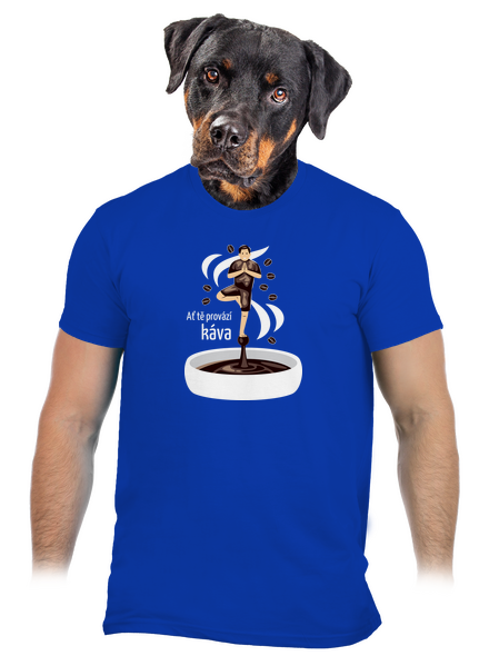 Káva provází pánské tričko Royal Blue