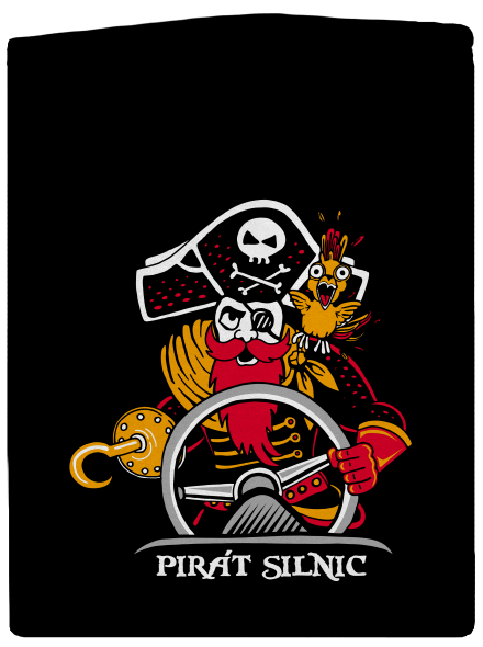 Pirát silnic dámská mikina na zip Black