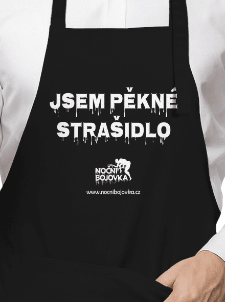 Jsem pěkné strašidlo zástěra Black