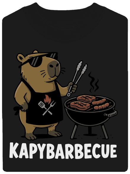 Kapybarbecue unisex mikina bez kapuce Black