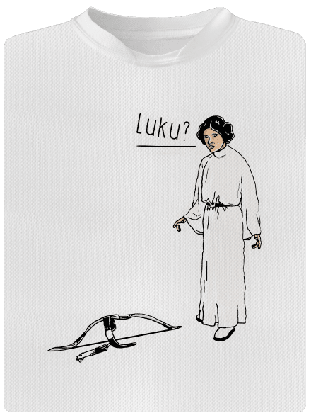 Luke a Leia pánské sportovní tričko White