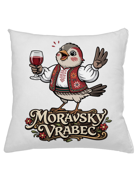 Moravský vrabec polštář White