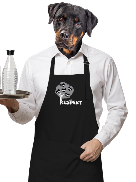 Respekt zástěra Black