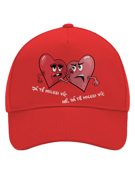 Srdíčka kšiltovka baseballka Classic Red