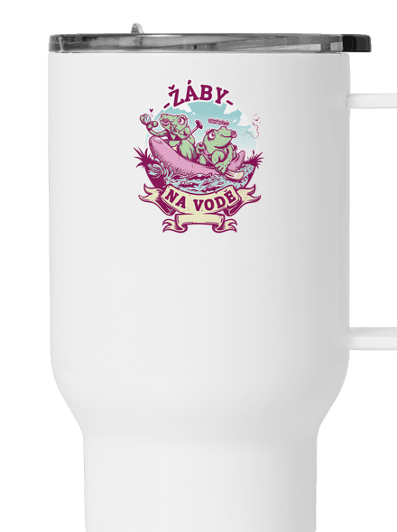 Žáby na vodě termohrnek White