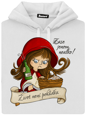 Zase nealko – Život není pohádka dámská mikina klokanka White