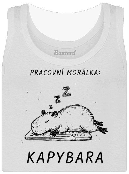Pracovní morálka dámské tílko klasické White