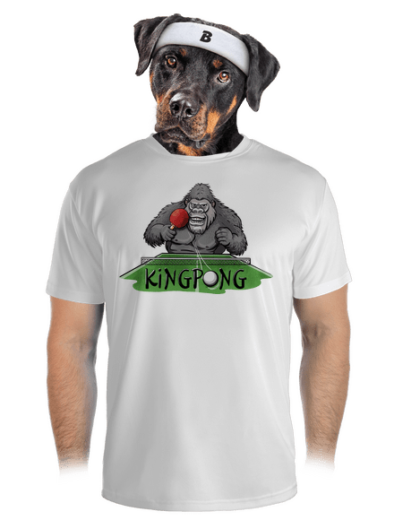 King pong pánské sportovní tričko White