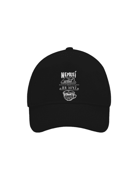 Milovník kávy kšiltovka baseballka Black